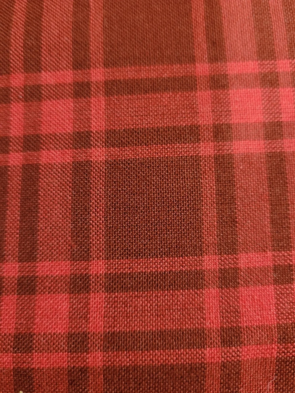 Red Plaid Fabric Unbranded 1 Yard (0804)